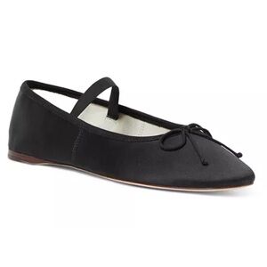 Loeffler Randall Women's Leonie Slip On Ankle Strap Flats Black 7